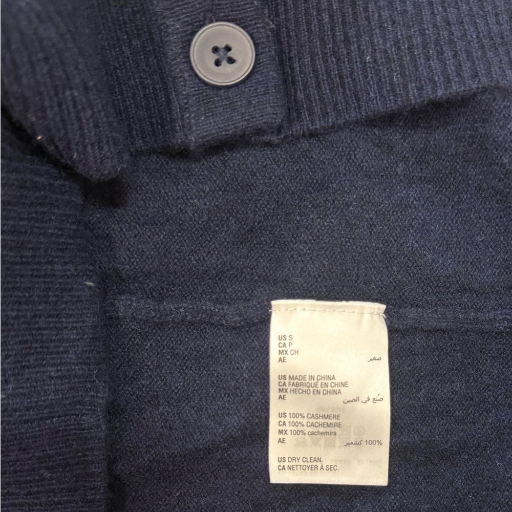 Charter Club Luxury Navy Blue Button Front 100% Cashmere Cardigan Sweater R13C - Picture 4 of 6